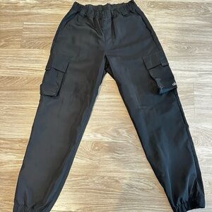 Alo Yoga Black Cargo Joggers